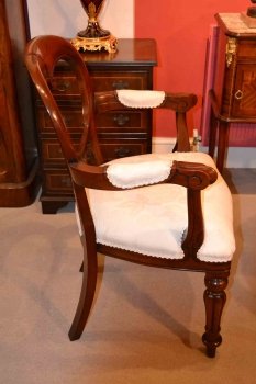 02972d - 3-English-Regency-Dining-Table-&-10-Ballon-Back-Chairs-22